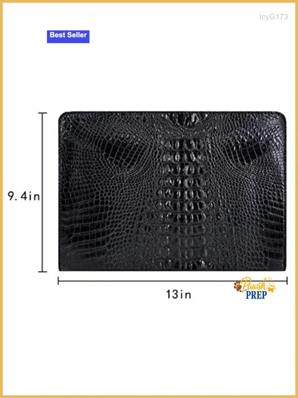 Oversized Crocodile Pattern PU Leather Envelope Clutch Evening Handbag